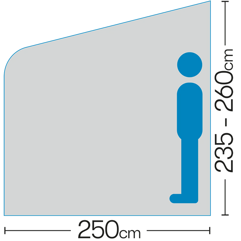 Westfield Vega 2 375 Air Porch Awning for Caravan 235 - 255cm | air frame, annex, touring caravan, shelter
