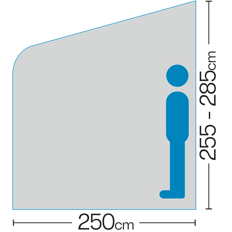 Westfield Vega 2 375 Air Porch Awning for Motorhome 255 - 285cm | air frame, annex, campervan, shelter