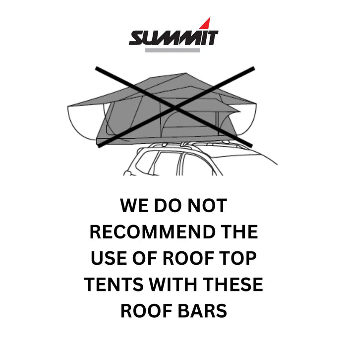Summit Premium Steel Roof Bars fits Suzuki Wagon R 1999-2003 Mpv 5-dr with Raised Rails Summit - UK Camping And Leisure