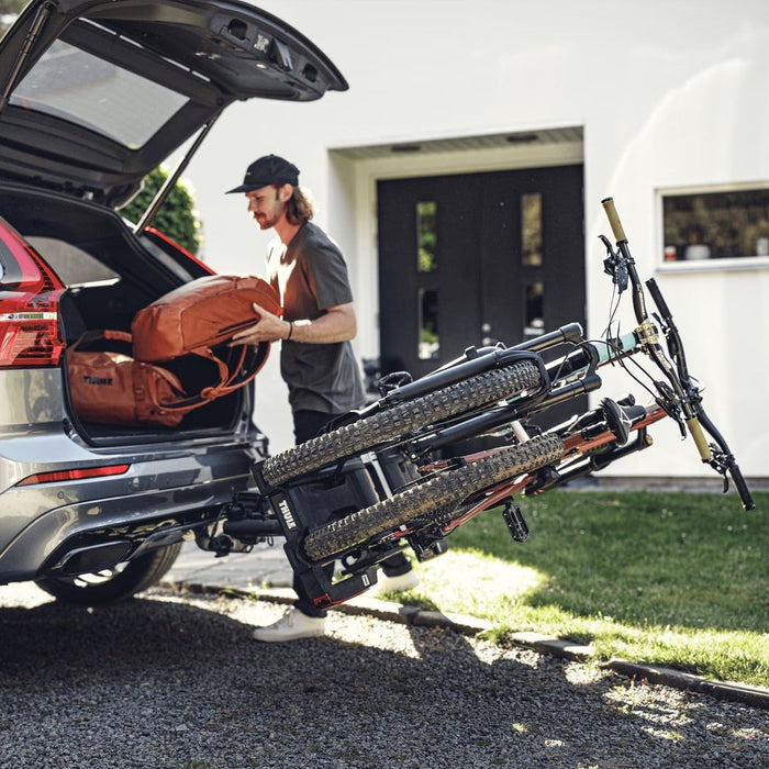 Thule EasyFold XT three-bike platform towbar bike rack black/aluminium Towbar Bike Rack Thule - UK Camping And Leisure