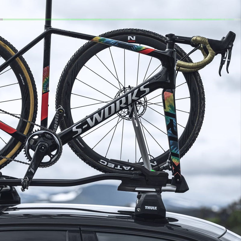 Thule Front Wheel Holder front wheel holder roof bike rack aluminium Roof Bike Rack Thule - UK Camping And Leisure