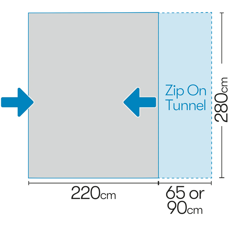 Westfield Zodiac Premium Lite Drive Away Air Awning Campervan Motorhome | lightweight, freestanding, ripstop, van conversion
