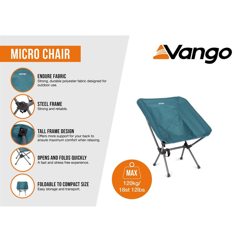 Vango Micro Camping Chair Dragon Fly Foldable Lightweight Compact - View 4