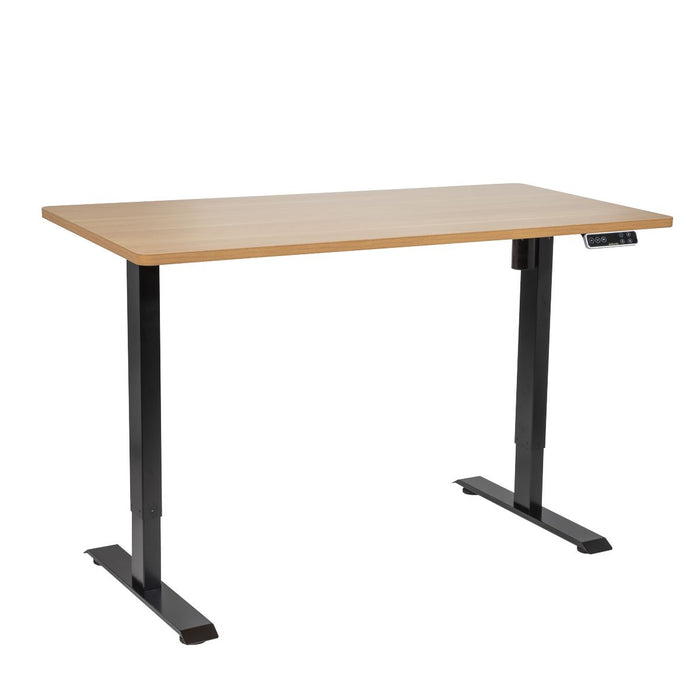 Dellonda Oak Electric Height Adjustable Standing Desk with Memory 1400 x 700mm Dellonda - UK Camping And Leisure