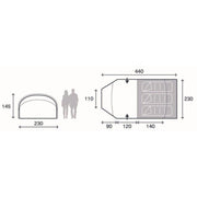 Kampa Wanderlight 03 Aegean Tent 3 Person Lightweight Tent - View 5