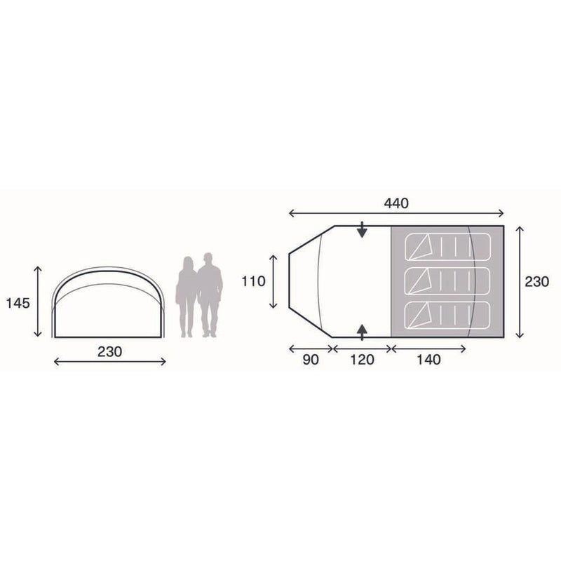 Kampa Wanderlight 03 Aegean Tent 3 Person Lightweight Tent - View 5