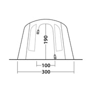 Outwell Sacramento 4 Air 4 Berth Four Room Tunnel Tent - View 13