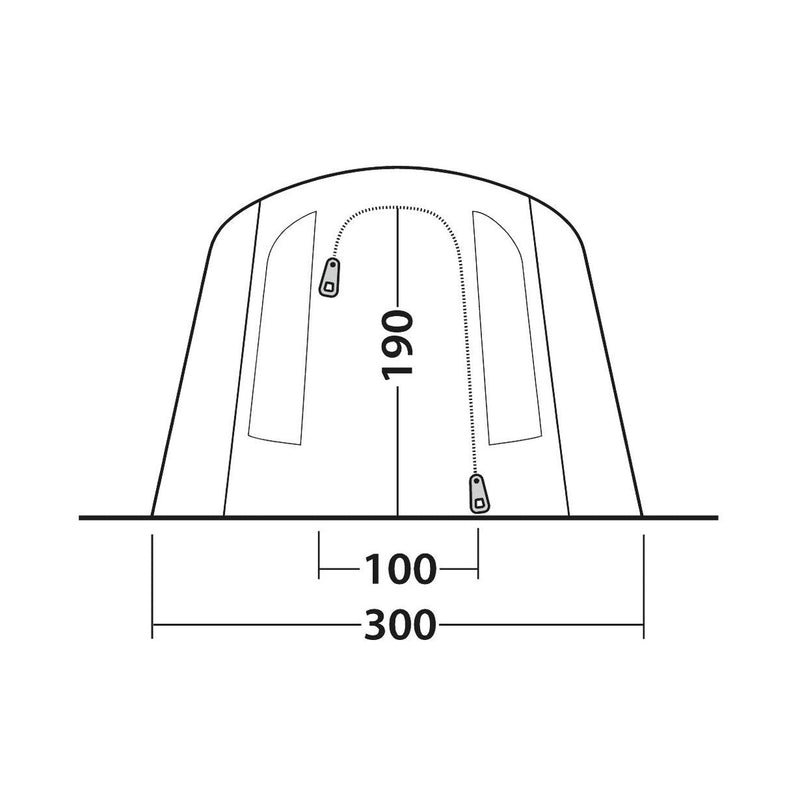 Outwell Sacramento 4 Air 4 Berth Four Room Tunnel Tent - View 13
