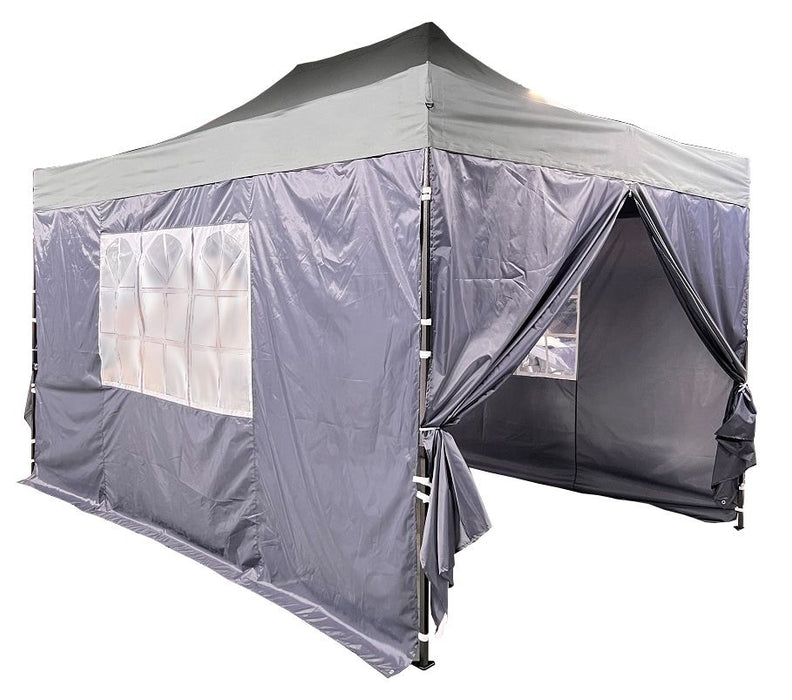 Sides for Louisiana Pavillion in grey (2 x doors, 2 x windows) UK Camping And Leisure - UK Camping And Leisure