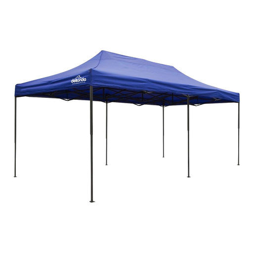 Dellonda 3x6m Pop-Up Gazebo Heavy Duty  Carry Bag Rope Stakes & Weight Blue Dellonda - UK Camping And Leisure