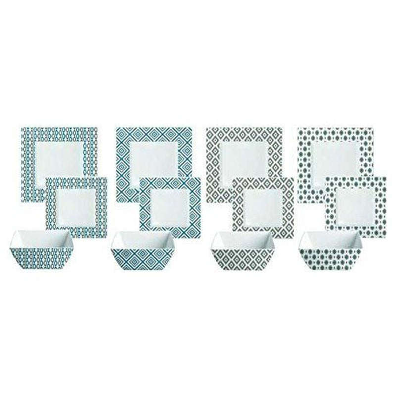 Carre Malta Melamine Set (12Pc) 15938868 Raceflag - UK Camping And Leisure