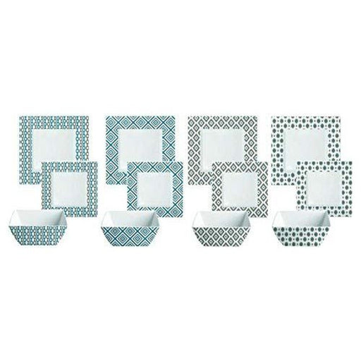 Carre Malta Melamine Set (12Pc) 15938868 Raceflag - UK Camping And Leisure