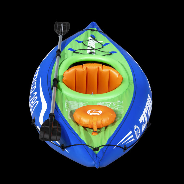 Dellonda Inflatable One-Person Kayak/Canoe Set with Pump, Carry Bag & Aluminium Oar Dellonda - UK Camping And Leisure