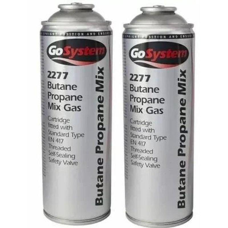 2x GoSystem Butane Propane Mix Gas 277g 482ml Go System - UK Camping And Leisure