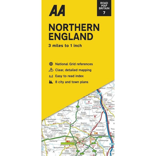 AA Northern England Road Map 9780749582869 AA - UK Camping And Leisure