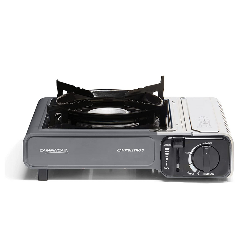 Campingaz Bistro 3 Grey Camping gas stove with Griddle Campingaz - UK Camping And Leisure