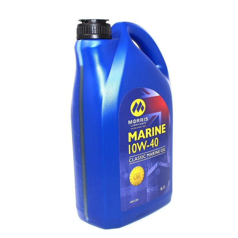 Morris Classic Marine Oil 10W 40 SAE 5L Marine Engine Oil for Classic Boats Morris - UK Camping And Leisure