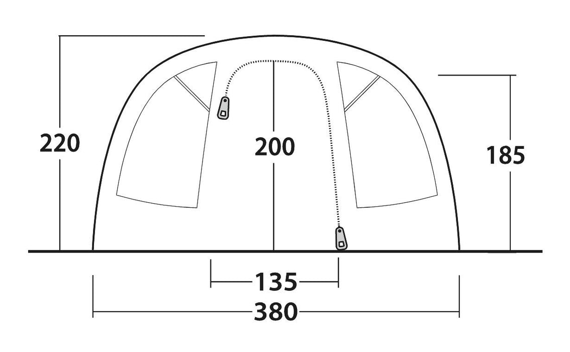 Outwell Denver 6 Pole Tent Green 6 Person Outwell - UK Camping And Leisure