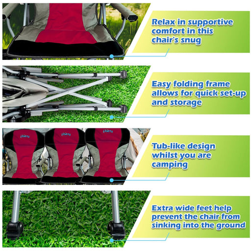 Liberty Magenta Folding Camping Chair MDS1203 Liberty Leisure UK - UK Camping And Leisure