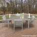 Dellonda  Aluminium Garden Dining Table with Tempered Glass & Parasol Hole Dellonda - UK Camping And Leisure