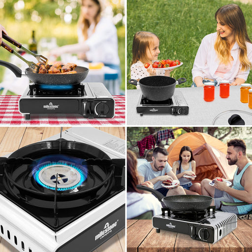 Portable Gas Stove - Fully Safety Certified 18949 Milestone Camping - UK Camping And Leisure