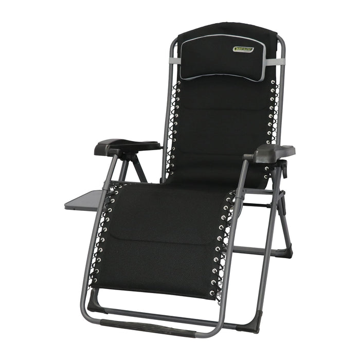 Vienna Pro Relax XL chair with side table F1363 Quest - UK Camping And Leisure