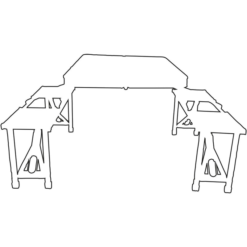 Quest Gloucester Deluxe Folding Picnic Set Table & Bench (Onyx Edition) Quest - UK Camping And Leisure