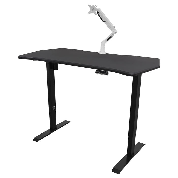 Dellonda Carbon Electric Height Adjustable Standing Desk 1400 x 700mm Dellonda - UK Camping And Leisure