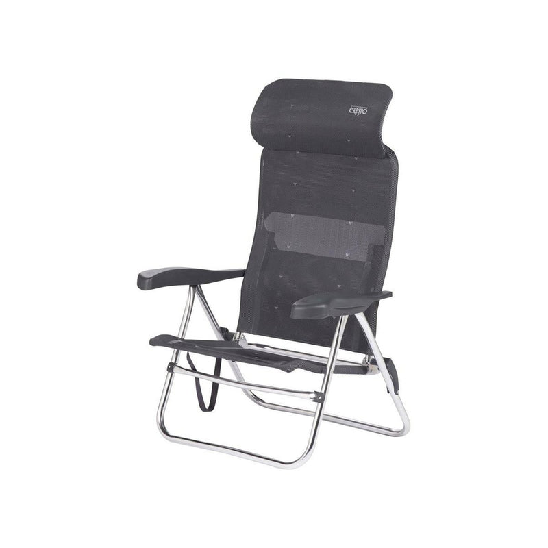 Crespo Beach Chair AL/205 Compact Dark Grey Crespo - UK Camping And Leisure