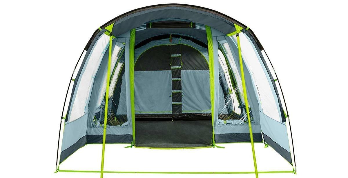 Coleman Tunnel Tent Meadowood 4L 4 Person Black Out Bedrooms Grey Camping Garden Coleman - UK Camping And Leisure