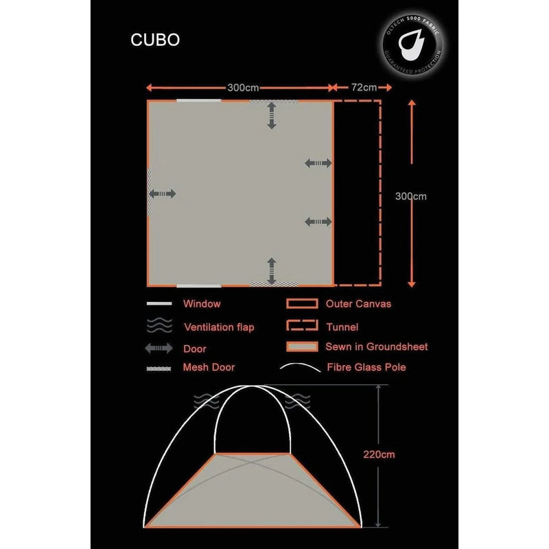 Olpro Cubo V2 Campervan Awning 190-250cm