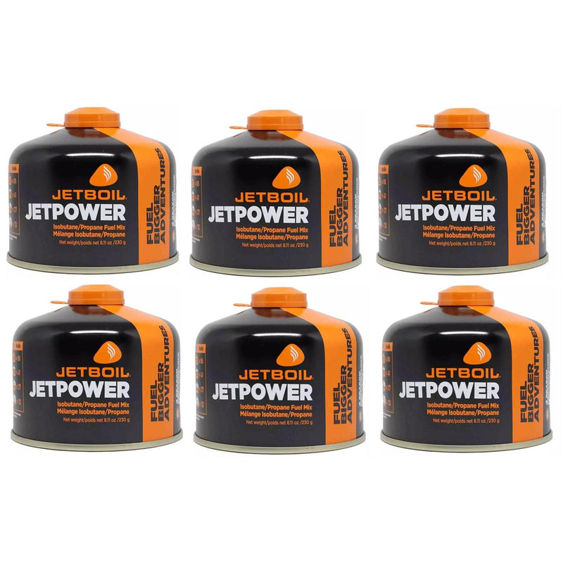 6x Jetboil JetPower Butane Gas Fuel 230g Canister Jetboil - UK Camping And Leisure