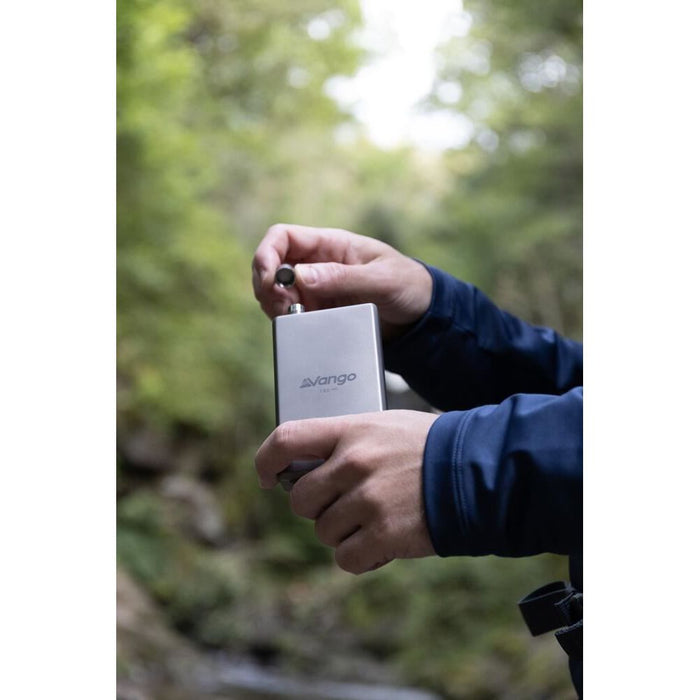 Vango Titanium Hip Flask 120ml Titanium Vango - UK Camping And Leisure