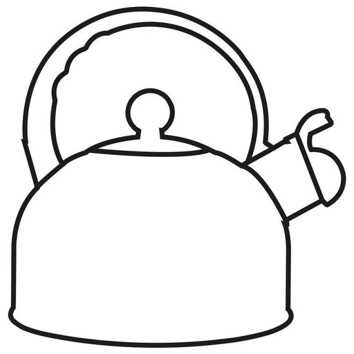 Bathurst cream stainless steel whistling kettle (2.2L) 1143c Quest - UK Camping And Leisure