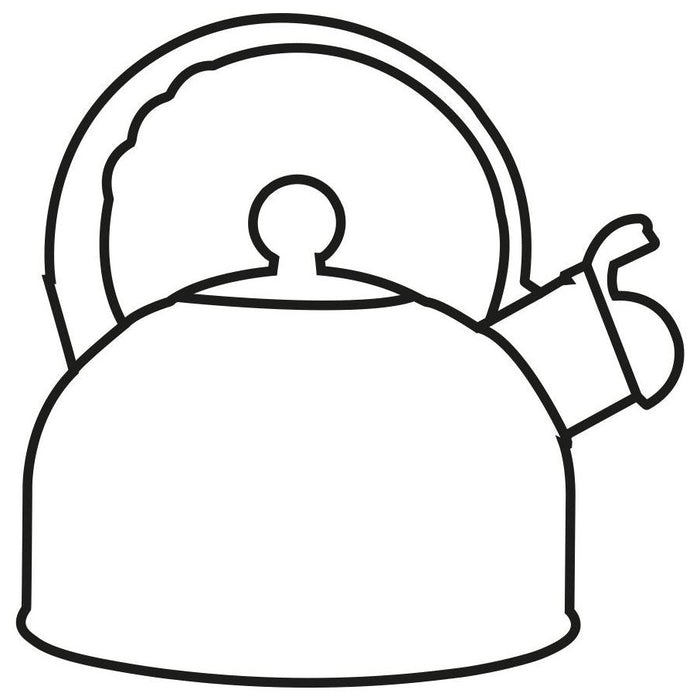 Bathurst cream stainless steel whistling kettle (2.2L) 1143c Quest - UK Camping And Leisure