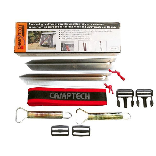 Camptech Awning Storm Straps Tie Down Kit Techline Secure SL500 Camptech - UK Camping And Leisure