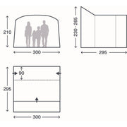 Kampa Traverse Mid Drive Away Poled Campervan Awning 230-265cm - View 2