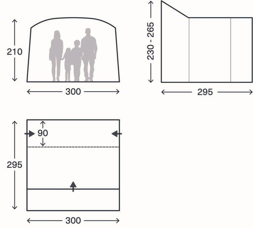 Kampa Traverse Mid Drive Away Poled Campervan Awning 230-265cm - View 2