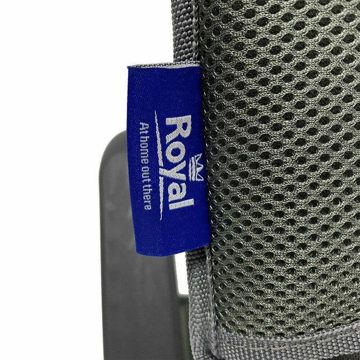 2x Royal Folding Ambassador Grey Reclining Aluminium Padded Camping Chair R735 Royal - UK Camping And Leisure