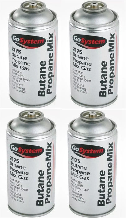 4x Go System Butane Propane Mix Gas 2175 170g 306ml Go System - UK Camping And Leisure