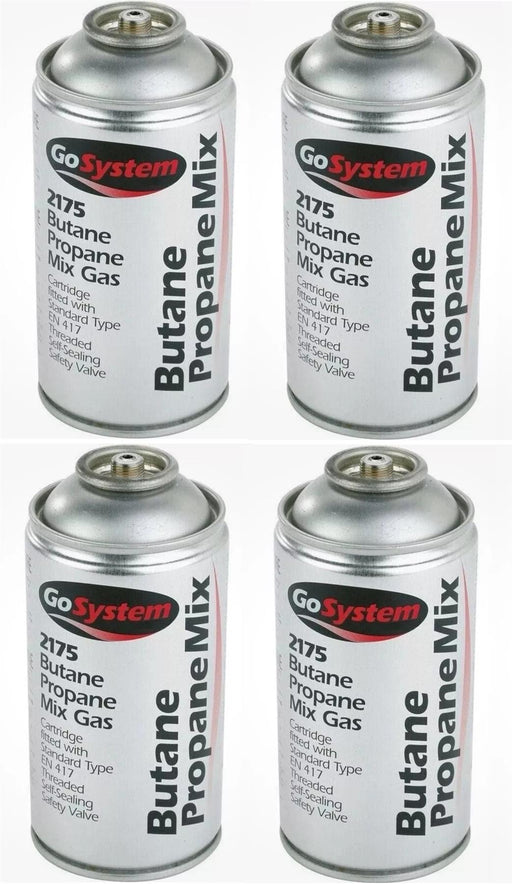 4x Go System Butane Propane Mix Gas 2175 170g 306ml Go System - UK Camping And Leisure