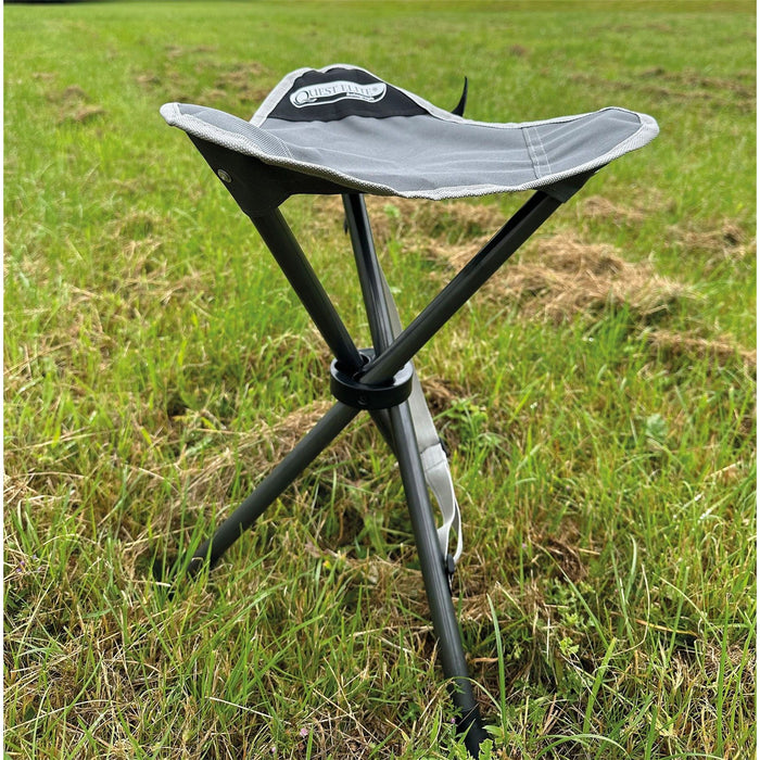 Autograph Devon stool and foot rest Black Edition F3029BL Quest - UK Camping And Leisure