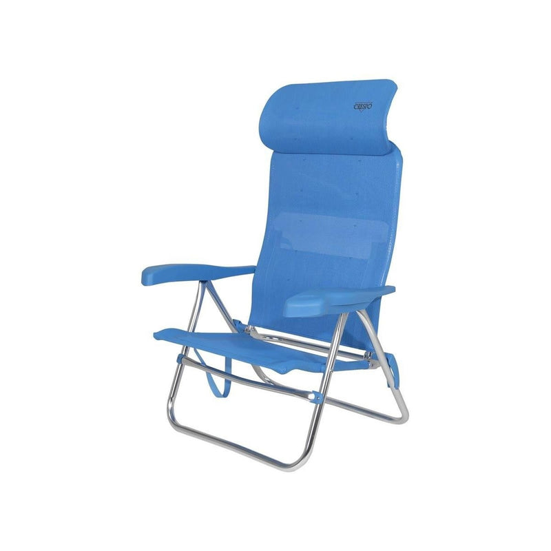 Crespo Beach Chair AL/205 Compact Blue Crespo - UK Camping And Leisure
