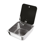 CAN Sink with Glass Lid & Tap 350 x 320mm CAN - UK Camping And Leisure