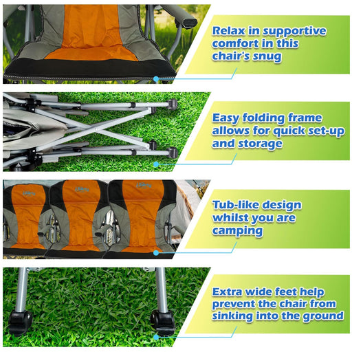 Liberty Orange Folding Camping Chair MDS1203 Liberty Leisure - UK Camping And Leisure