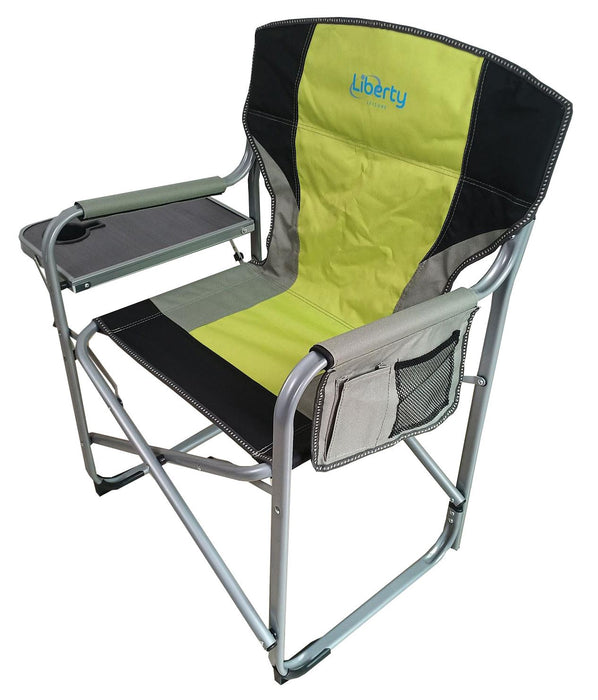 Liberty Lime Directors Chair with Side Table Camping Caravan Liberty - UK Camping And Leisure