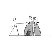 Easy Camp Kinn 5 Pole Tent Green 5 Person Easy Camp - UK Camping And Leisure