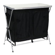 Leisurewize Portable Camping Table & Storage Cupboard Foldable Aluminium Frame - View 2