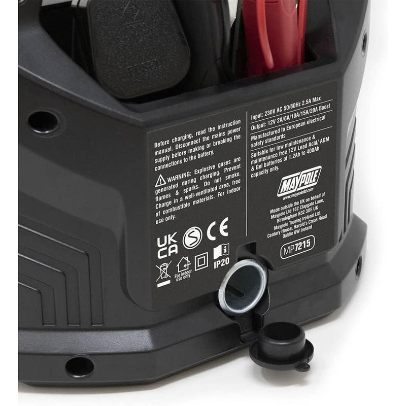 Maypole MP7215 15A 12V Electronic Smart Battery Charger Maypole - UK Camping And Leisure