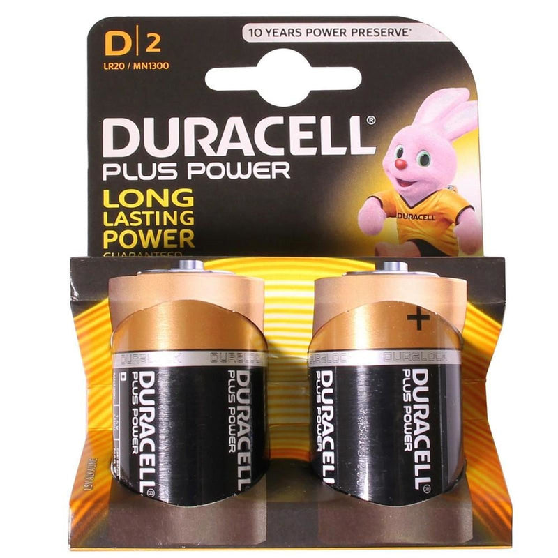 Duracell D Battery (x2) for Heavy Duty Devices